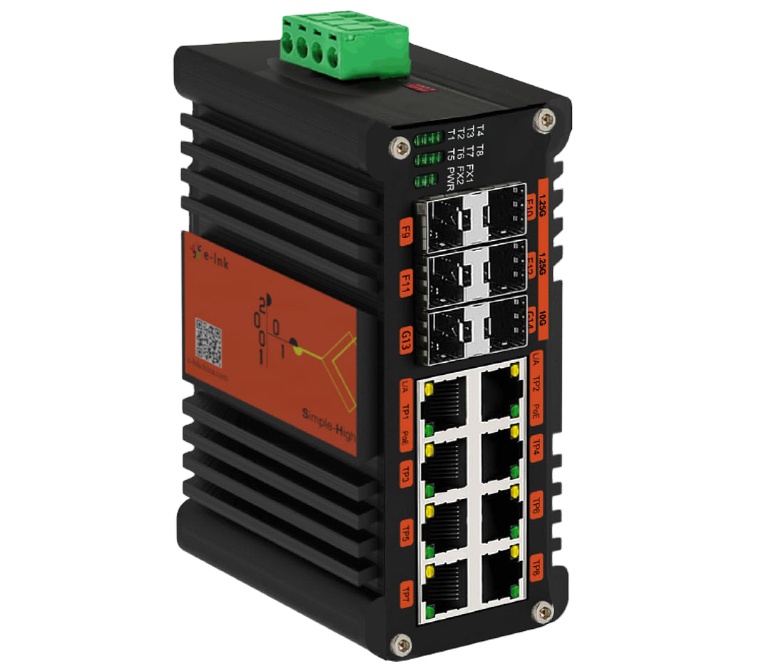 Sfp+ 10G Managed Switch 8 Port - Switch PoE+ Gerenciado Industrial L2 Plus