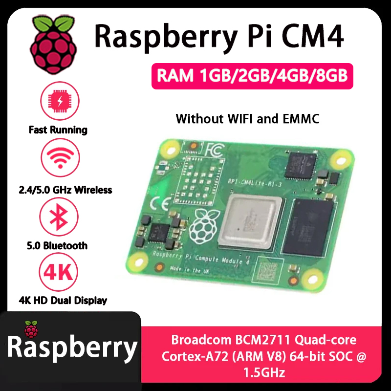 Raspberry Pi CM4 1GB/2GB/4GB/8 - Raspberry Pi Cm4 8Gb Ram 32Gb Emmc Wifi avaliação e preço