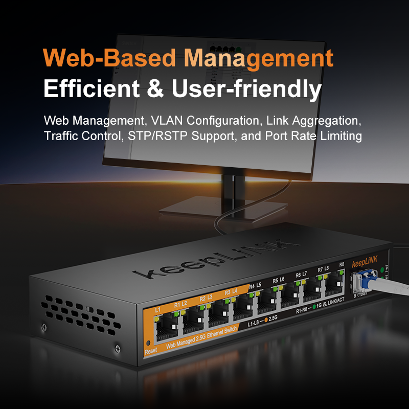 Switch gerenciado KeepLiNK de  - Sfp+ 10G Managed Switch 8 Port avaliação e preço