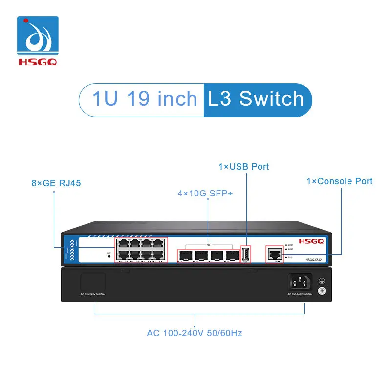 2026/HSGQ-5512 Switch de Fibra - Sfp+ 10G Managed Switch 8 Port avaliação e preço