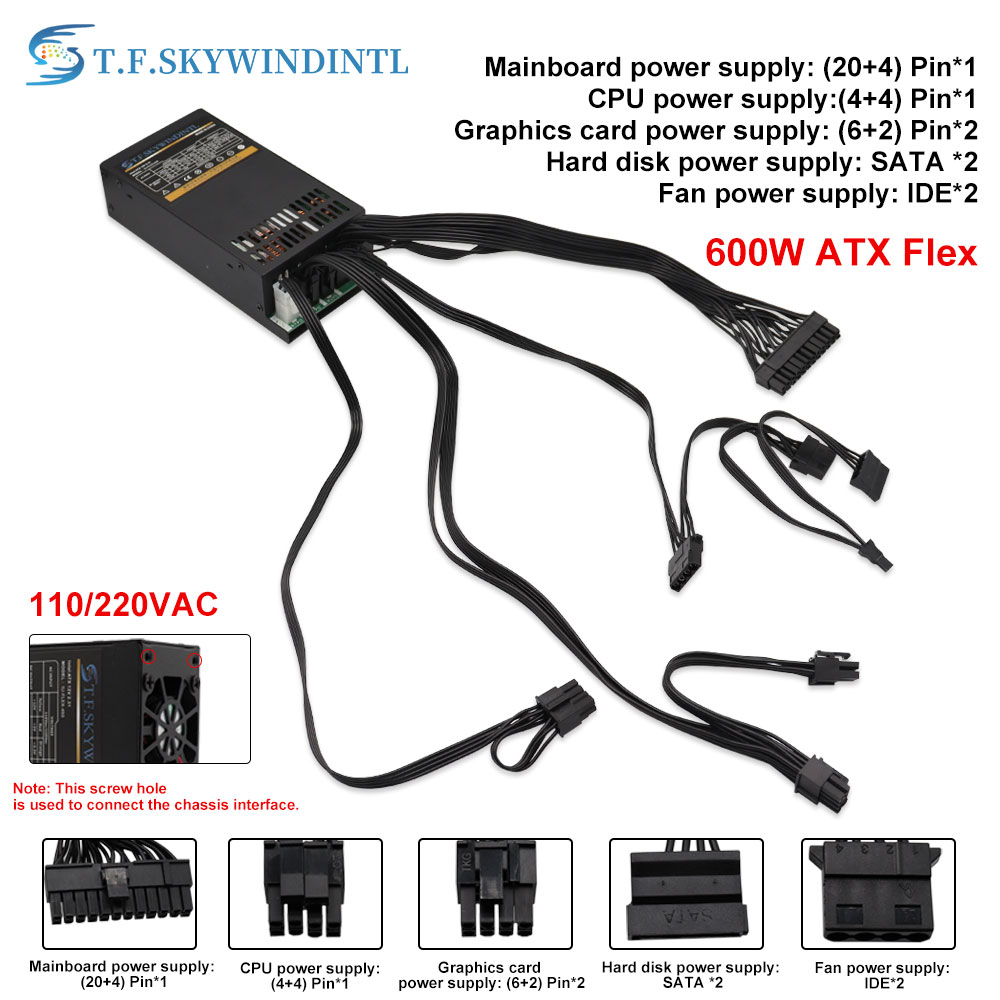 Flex 600w fonte de alimentação - Atx Power Supply 1U Flex 500W avaliação e preço